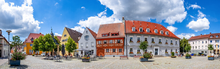 Marktplatz, Hoechstadt, Bayern, Deutschland 