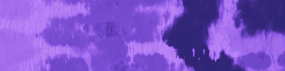 Violet Tie Dye Batik. Ink Spots Background. 