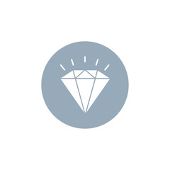 Diamond line icon. Gaming, precious crystal stone linear style sign for mobile concept and web design. Game diamond outline vector icon. Rich symbol, logo illustration. Vector graphics