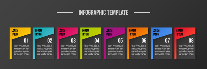 Concept of business infograph with icons. Vector