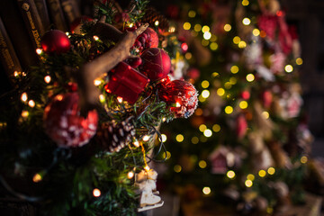 festive christmas and new year decorations	
