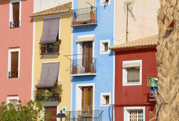 Casas de colores en Villajoyosa, España