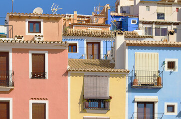 Casas de colores en Villajoyosa, España
