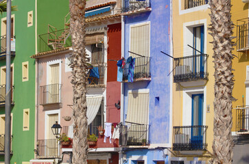 Casas de colores en Villajoyosa, España