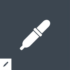 Dropper related vector glyph icon. Isolated on black background. Vector illustration.