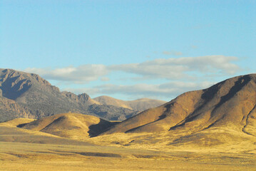 Nevada- Panoramic Landscape of Desert Hills and Mountains