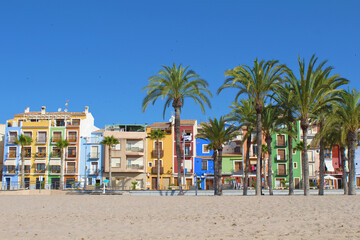 Casas de colores en Villajoyosa, España