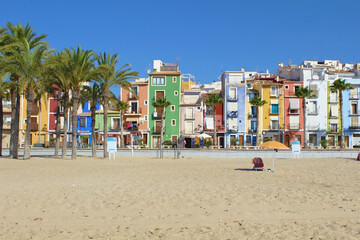 Obraz premium Casas de colores en Villajoyosa, España