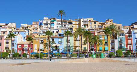 Casas de colores en Villajoyosa, España