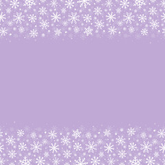 Empty Christmas card. Concept of background with Xmas snowflakes. Vector