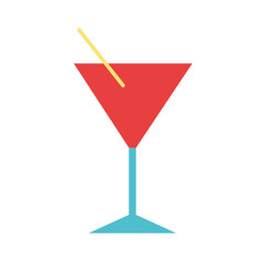 cocktail flat style icon vector design