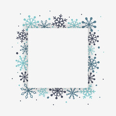 Christmas card with snowflakes. Xmas background. Vector