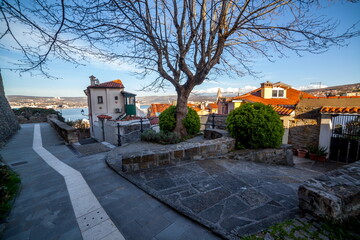 Narrow street of Muggia, Italy	
