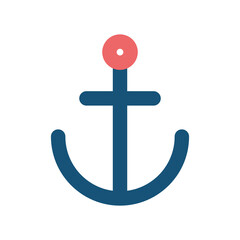 anchor flat style icon vector design