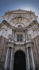 Fototapeta na wymiar Cathedral of the Holy Cross in Cadiz, Andalusia, Spain