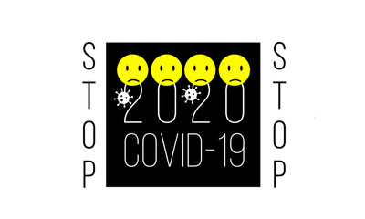  STOP Coronavirus-2020(COVID-19) outbreak concept, banner, white background.