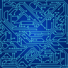 High tech circuit board vector background