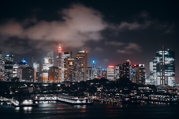 Fototapeta na wymiar Night view of Sydney, Australia