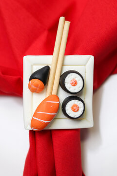 Japanese dinner tematic decoration of napkin