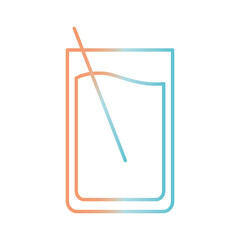 cocktail gradient style icon vector design