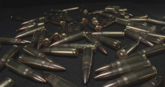 7.62x39 ammo spread on table