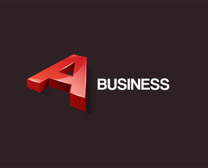 minimal letter a logo template - vector illustration