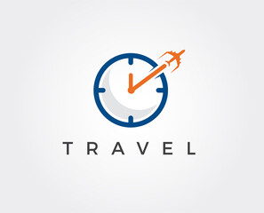 minimal air travel logo template - vector illustration