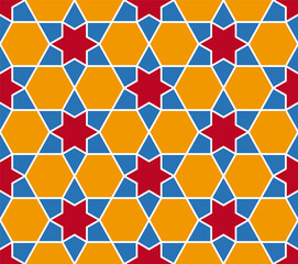 Fototapeta premium Islamic style seamless pattern. Textile print vector illustration.