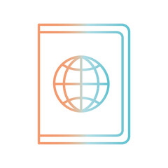 passport gradient style icon vector design