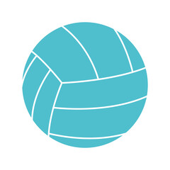 Ball of volleyball flat style icon vector design