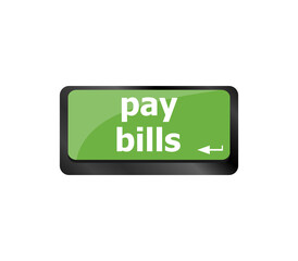 pay bills button on the computer keyboard key