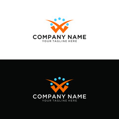 Letter W logo icon design template elements