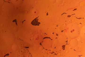 Organic fluids. Series of photographs of fluids. Abstract backgrounds. Simulation of organic fluids with paint, water and oil. Macro photography. Backgrounds for presentations.