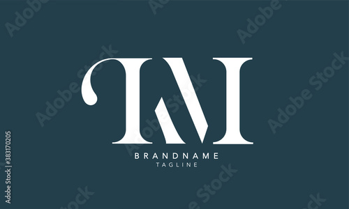 Alphabet Letters Initials Monogram Logo Km Mk K And M Wall Mural Wallpaper Murals Adnan