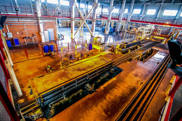 Obraz premium industrial equipment at the factory in production hall