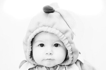 bebe calabaza blanco y negro