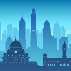 Kuala Lumpur, Malaysia famous city scape view.