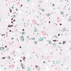 Terrazzo Texture Vector. Flooring Seamless Pattern