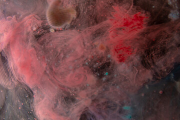 Organic fluids. Series of photographs of fluids. Abstract backgrounds. Simulation of organic fluids with paint, water and oil. Macro photography. Backgrounds for presentations.