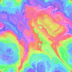 Seamless fractal marble vibrant ornate jpg pattern. High quality illustration. Intense and mysterious energetic seamless surface design. Detailed and vivid glowing marbled pattern.