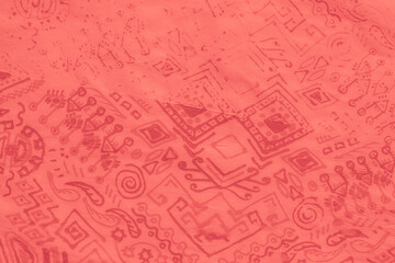 Valentine Flowers Pattern Yoga. Batik Indonesia. 