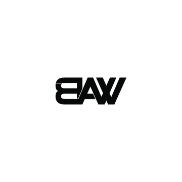 baw letter original monogram logo design