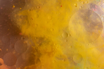 Organic fluids. Series of photographs of fluids. Abstract backgrounds. Simulation of organic fluids with paint, water and oil. Macro photography. Backgrounds for presentations.