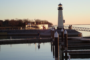 Sunset at lighthouse in Rockwall Texas