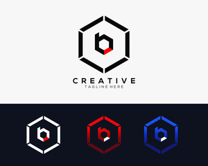 Letter B vector line hexagon logo design template. Elegant, modern and universal geometric logotype symbol. Vector illustration