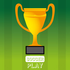 Soccer champion trophy. World cup - Vector illustration