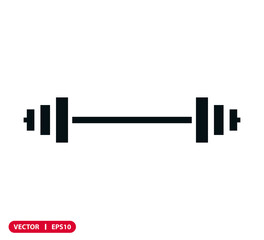 Barbell icon flat style trendy illustration