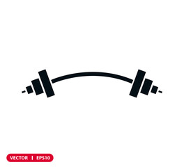 Barbell icon flat style trendy illustration