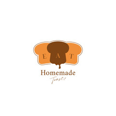 Toast bread bakery logo icon symbol in simple elegant premium logo style