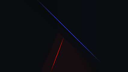 black background with red and blue line, abstract background vector design
